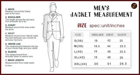Blazer Measurement Chart Measurement Profile By Using Size Chart And