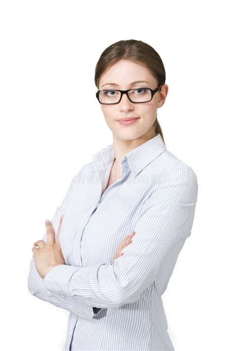 Attractive Business Woman With Glasses Stock Image Image Of Business