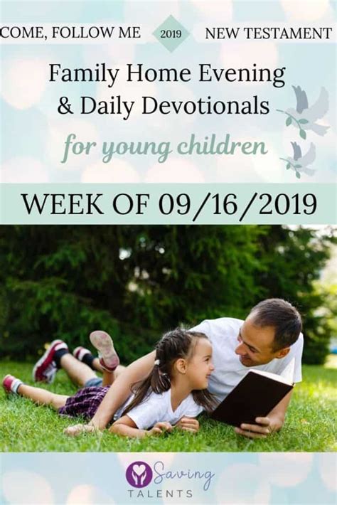 Come Follow Me 9162019 Devotionals And Fhe For Children