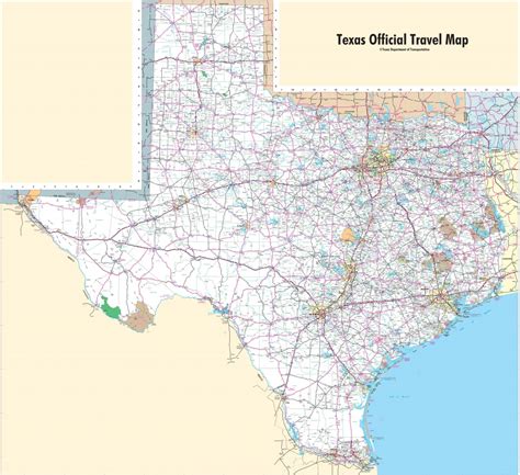 Texas Highway Map With Cities And Towns