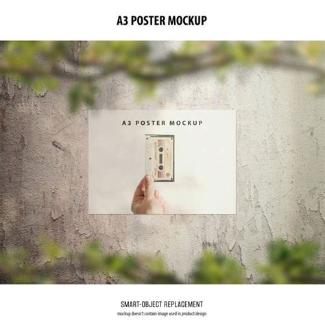 Free A3 Poster Mockup Psd Creativebooster