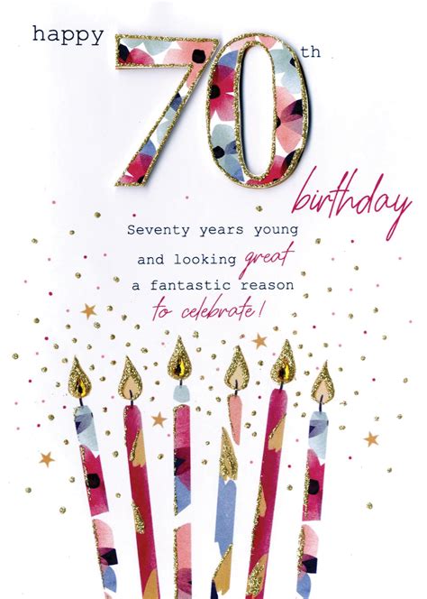 Female Happy 70th Birthday Greeting Card Cards