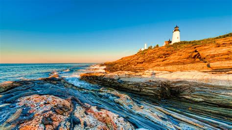 Early Morning Sunrise At The Pemaquid Point Lighthouse Bristol Maine