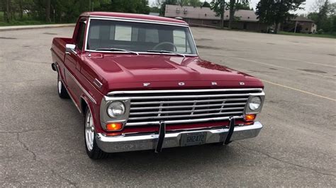 67 F100 Red With Torque Thrust Wheels Youtube