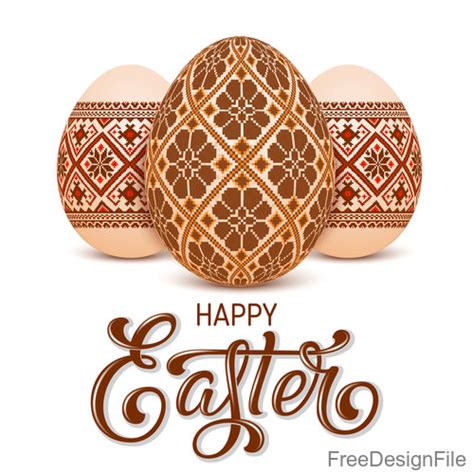 Vintage easter egg vector design free download