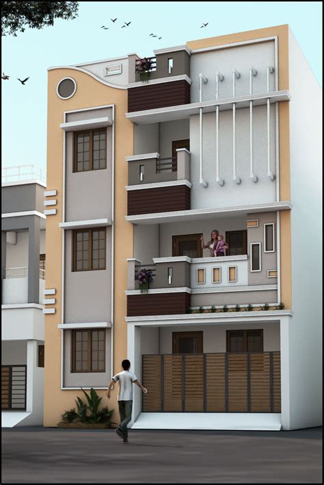 Pin By Alok Lover On Exterior 3 Storey House Design House Front