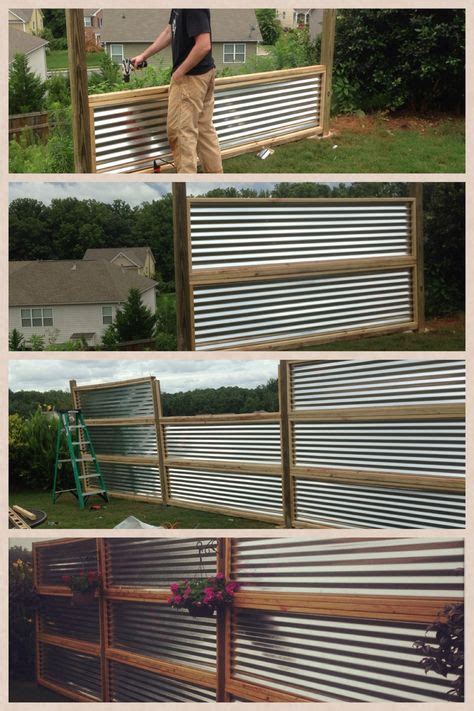 30 Corrugated Metal Fences Ideas Corrugated Metal Fence Corrugated