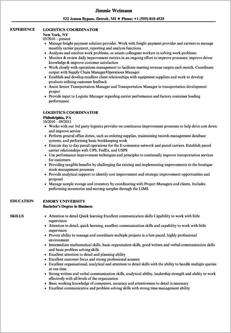 Best Resume Format For Logistics Executive Resume Example Gallery