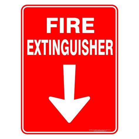 Fire Extinguisher Arrow Discount Safety Signs New Zealand
