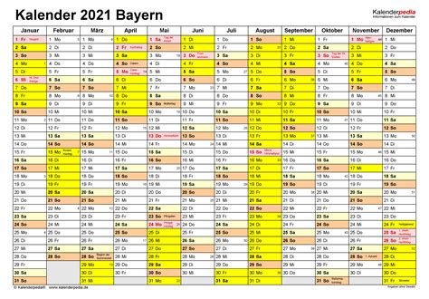 Brueckentage 2021 Kalenderpedia 2021 Bayern Kalender 2021 Bayern Zum
