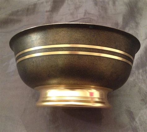 Antiqued Brass Decorative Footed Bowl Haute Juice