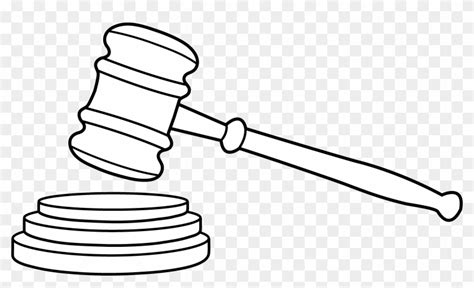 Court Gavel Line Art Judge Gavel Clipart Free Transparent Png