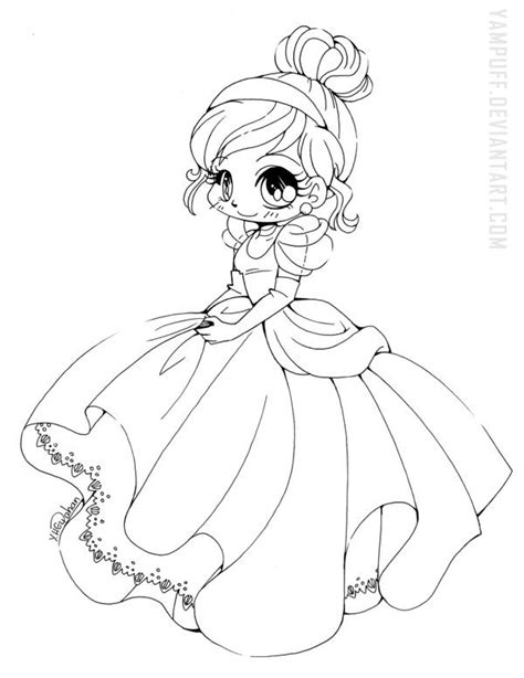 Yampuff Chibi Coloring Pages Disney Princess Coloring Pages