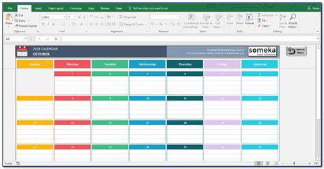 Excel Monthly Planner Template 2018