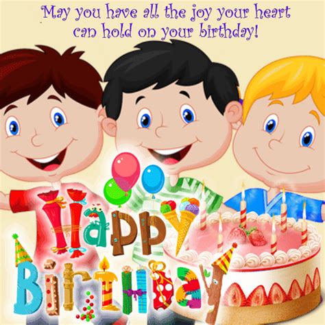 Happy birthday wishes with cake. A Heartwarming Birthday Message Card. Free Happy Birthday ...
