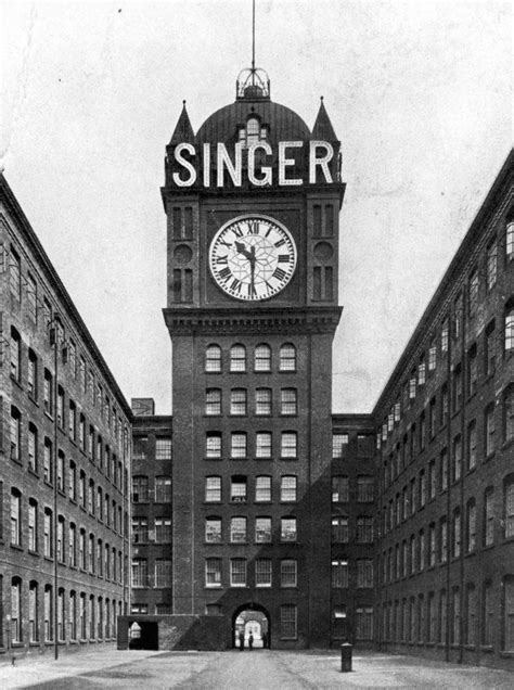 The Singer Sewing Machine Factory Clock In Clydebank Scotland Built