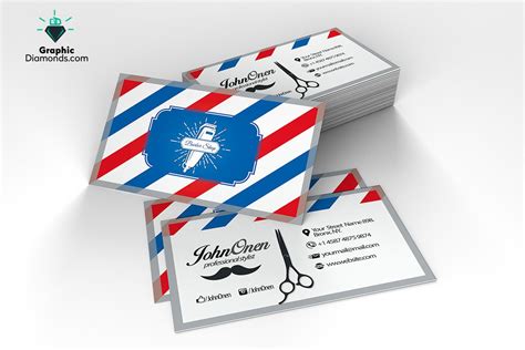 Barber Shop Business Card Flyer Templates Creative Market