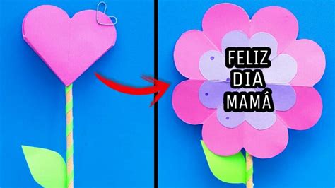 Tarjetas Pop Up De Flores Diy Regalos Para Mamá Fáciles Y Rápidos