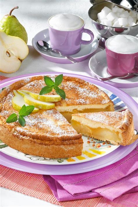 800 g frische reife birnen zum bestreichen des gebackenen kuchen: Birnenkuchen mit Pudding | Rezept (mit Bildern) | Birnen ...