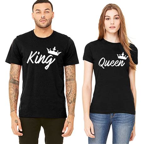Handwrite King Queen Couple T Shirt Couple T Shirt Design T Shirt