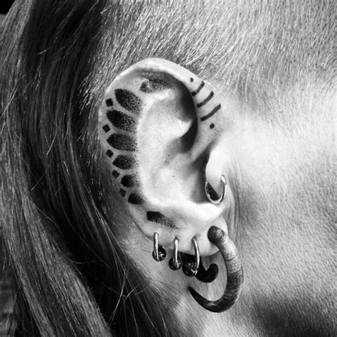Small Ear Tattoo Ideas Helix Tattoos