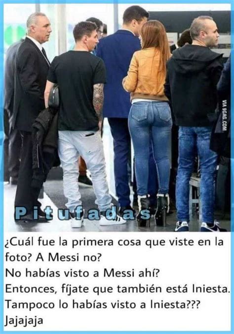 Pitufa Das ¿cuál Fue La Primera Cosa Que Viste En La Foto A Messi No