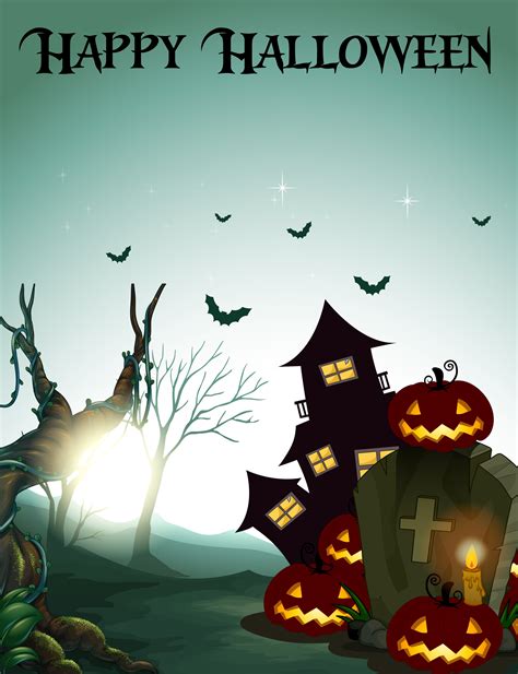 Dark Happy Halloween Template 362962 Vector Art At Vecteezy