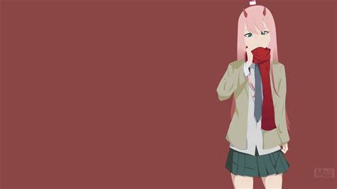 1366x768 Zero Two Minimalist 1366x768 Resolution Wallpaper Hd Anime 4k Wallpapers Images