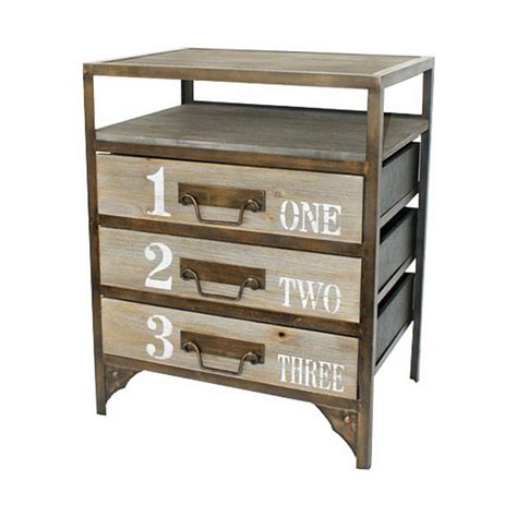 Choose a nightstand with multiple drawers or doors to keep all your items stored out of sight, or pick a bedside table with an open shelf to display a stack of books or hold a basket of loose items. Cheung's Light Grey Metal Nightstand - Lowes. {could be ...