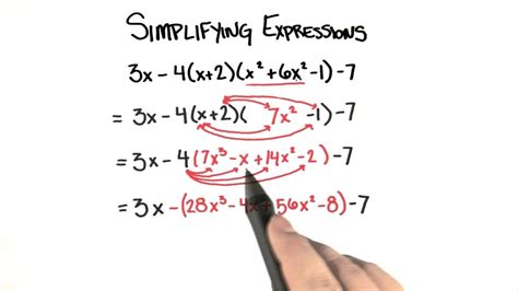 Simplifying Expressions Algebra 1 Worksheet