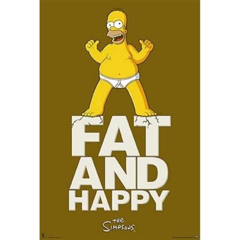 Affiche Les Simpsons Homer Gros Et Heureux Cdiscount Maison