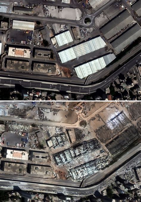 Imágenes satelitales muestran el antes y después del desastre tras la