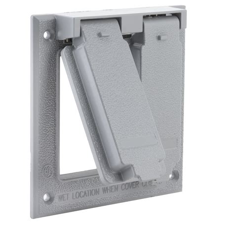 2 Gang Weatherproof Cover Box Mount Two Gfci Gray 5145 0 Hubbell