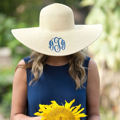 Floppy Beach Hat Personalized Bride Hat Floppy Hat With Name Etsy