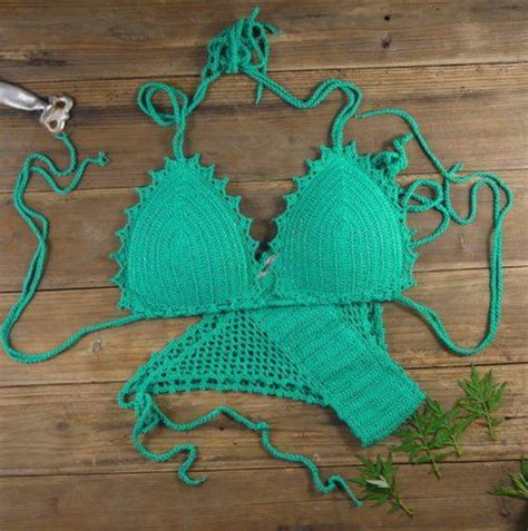 Crochet Sexy Swimwear Boho Crochet Swimsuit Top And Bikini Etsy