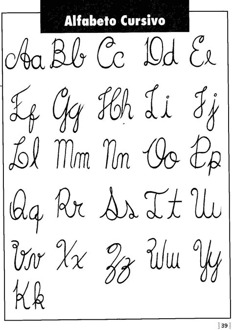 Abecedario En Letra Cursiva 2 Tipos De Letras Abecedario Letras Para