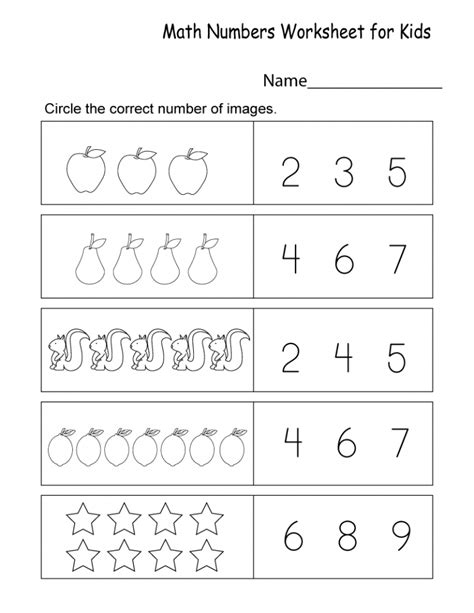 Counting Free Printable Kindergarten Math Worksheets Kidsworksheetfun