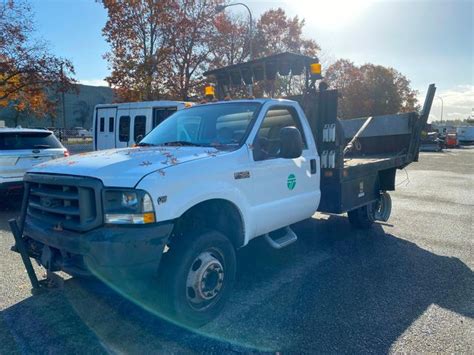2003 Ford F 450 Xl Sd Service Flatbed Pickup Truck W Message Sign Id