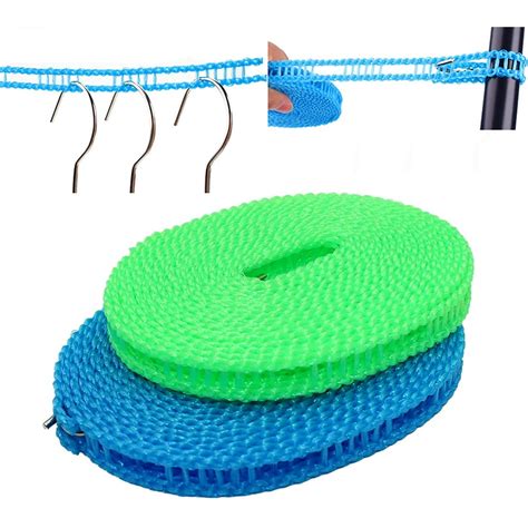 Clothesline 164ft5m Clothes Drying Rope Portable Travel Clothesline
