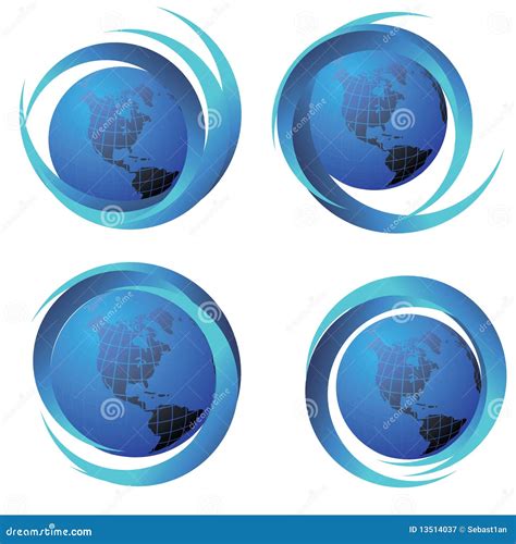 Logotipo Do Mundo Ilustração Do Vetor Ilustração De Geografia 13514037