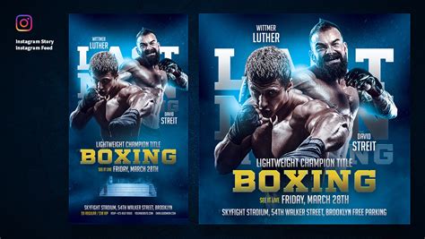 Boxing Flyer Template On Behance
