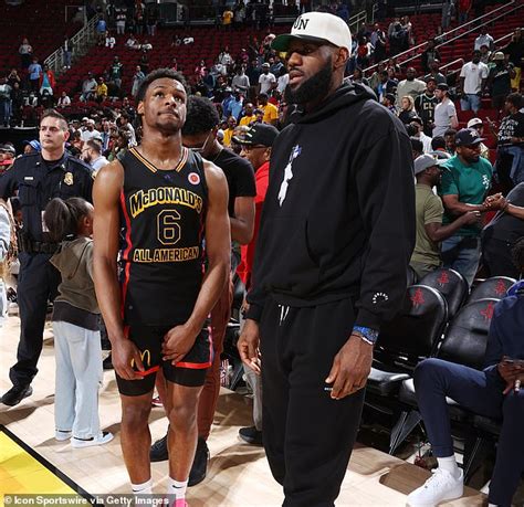 Lebron James Celebrates As Son Bronny Signs His Letter Of Intent To