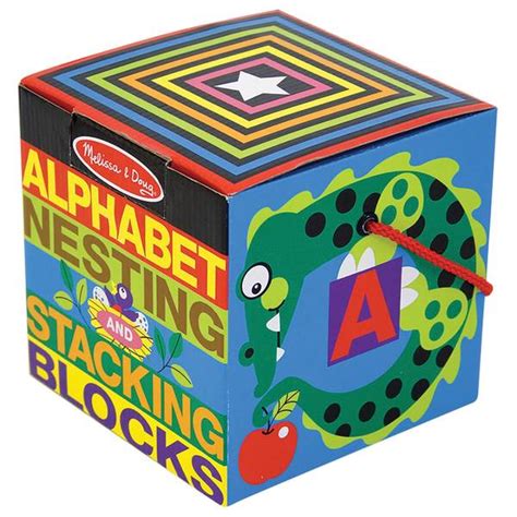 Melissa And Doug Deluxe 10 Piece Alphabet Nesting And Stacking Blocks
