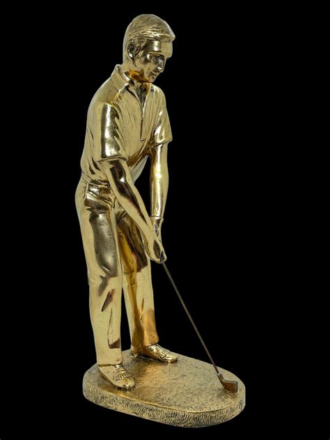 Vintage Golfer Trophy Statue Bronze Austria 1960s At 1stdibs