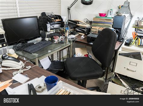 Messy Business Office Image And Photo Free Trial Bigstock