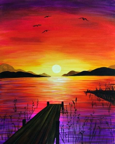 Pin By Mohamed Amhiz On غروب In 2020 Sunset Painting Sunset Art