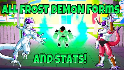 All Frost Demon Forms And Stats Dragon Ball Online Generations Youtube