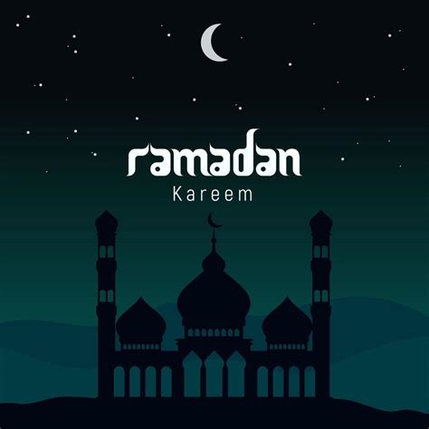 Ramadan Kareem Mosque Silhouette Poster 1009669 Vector Art At Vecteezy