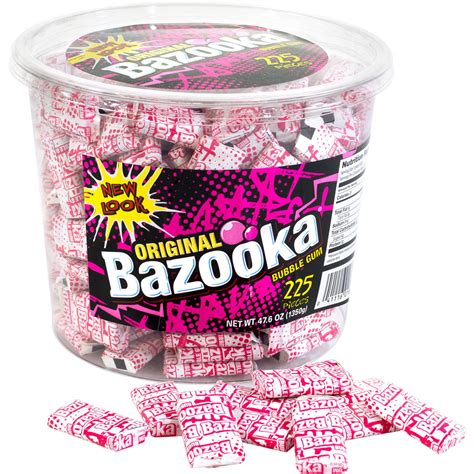 Bazooka Original Bubble Gum Tub 225 Count 476 Oz