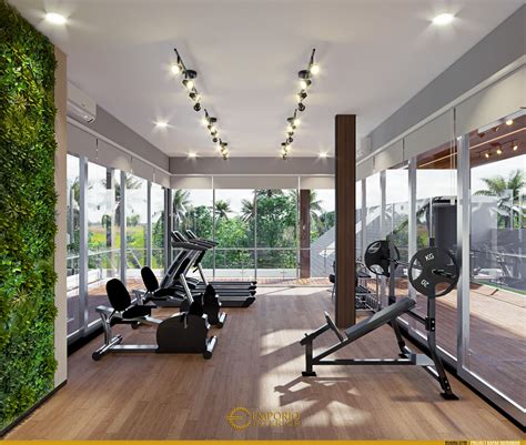 Desain Ruang Gym Interior Rumah Modern Lantai Ibu Shanti Di Solo Surakarta Jawa Tengah